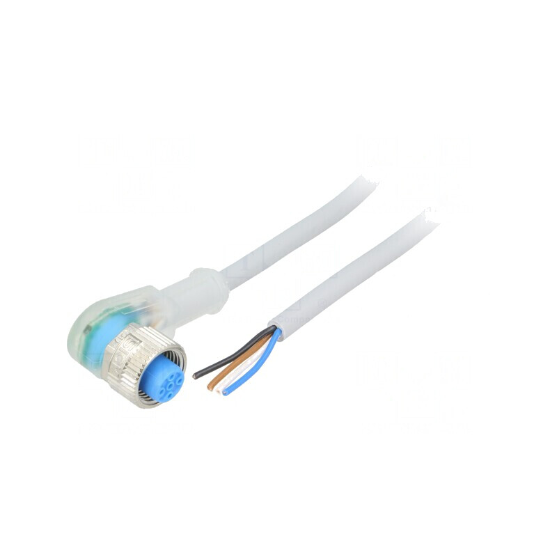 Cablu M12 4 Pin Unghi 5m Mufă 4A | Electronic-mag.ro | Componente Electronice