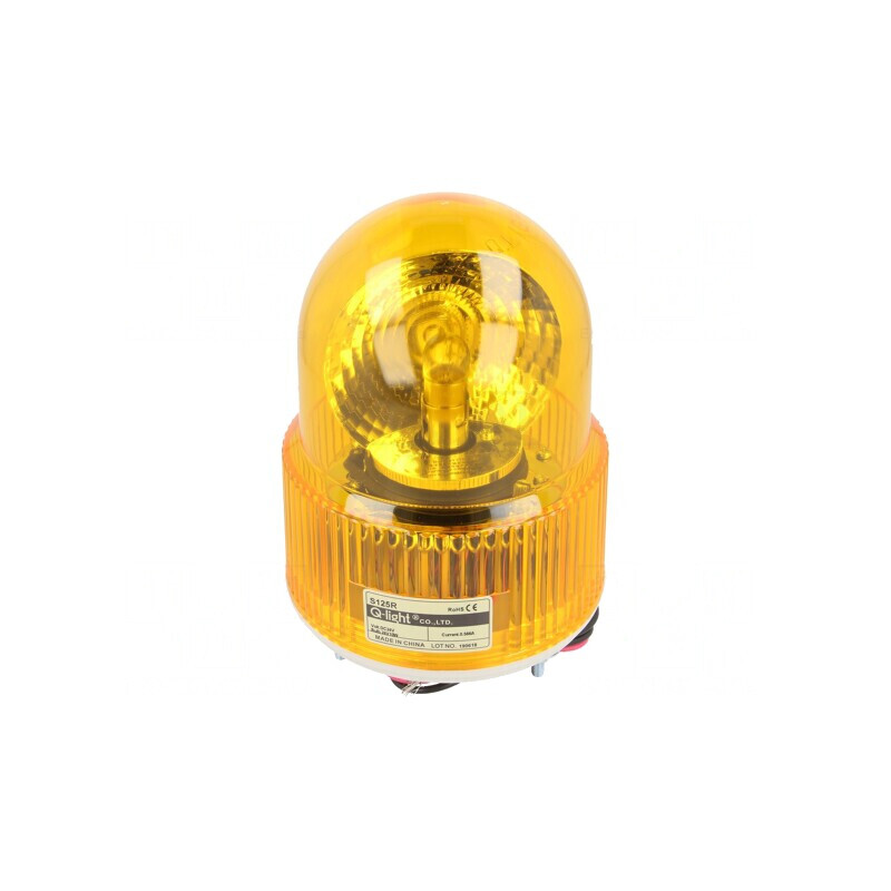 Semnalizator Lumină Rotativă Ambră 24VDC IP44 | Electronic-mag.ro | Componente Electronice