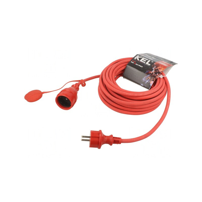 Prelungitor alimentare 10m 16A roșu | Electronic-mag.ro | Componente Electronice
