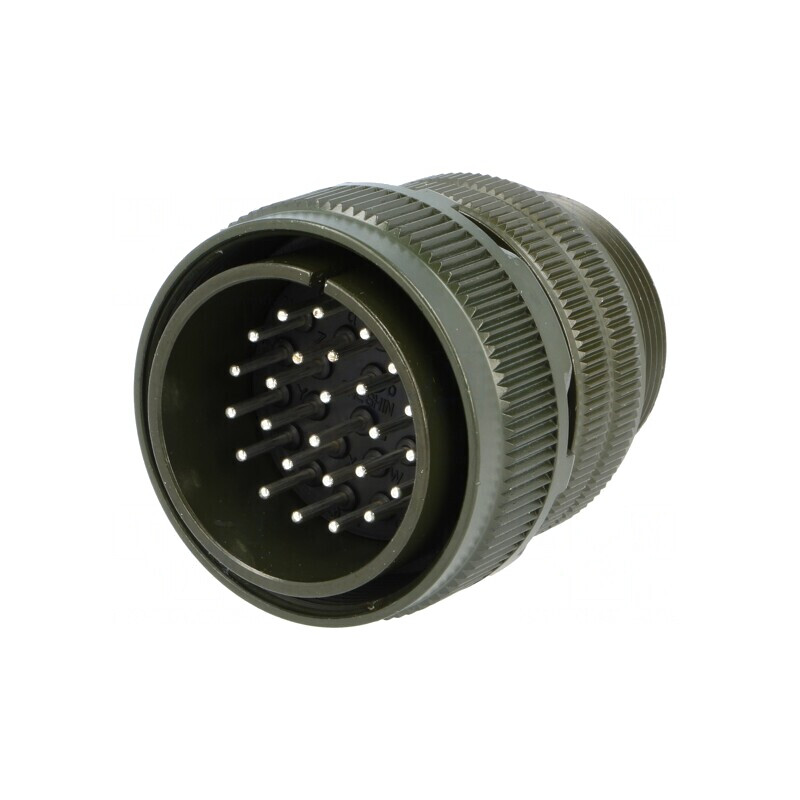Conector circular aluminiu 28 MS/DS oliv 12 pini | Electronic-mag.ro | Componente Electronice