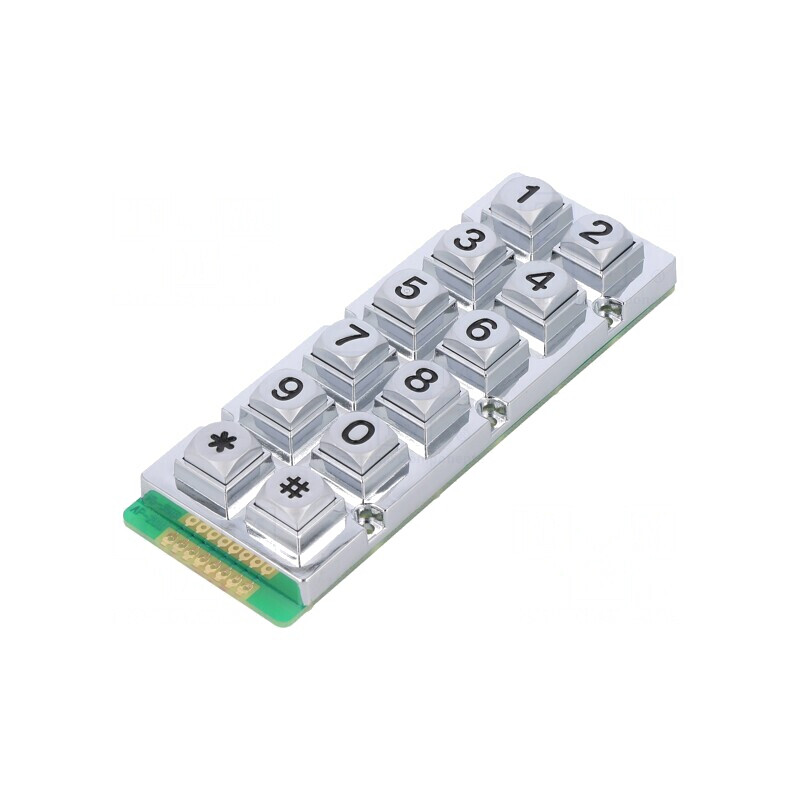 Tastatură Metalică 12 Butoane Rezistentă la Apă | Electronic-mag.ro | Componente Electronice