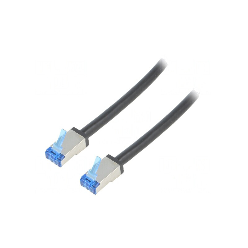 Cablu Patch S/FTP Cat 6a 20m Negru 26AWG | Electronic-mag.ro | Componente Electronice
