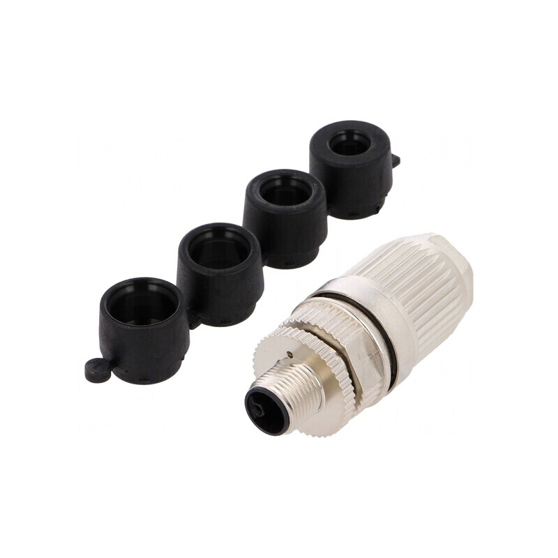 Mufă M12 5 PIN tată pe cablu IP67 63V | Electronic-mag.ro | Componente Electronice