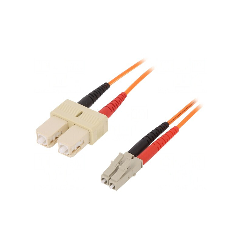 Patch Cord Fibra OM1 LC/UPC-SC/UPC 2m LSZH Portocaliu | Electronic-mag.ro | Componente Electronice