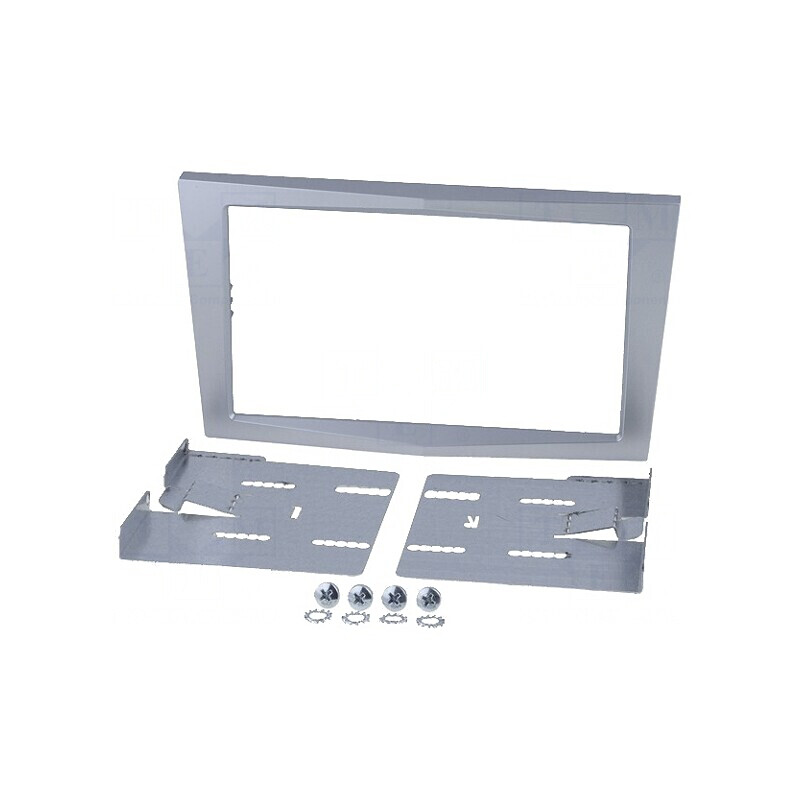Cadru radio 2 DIN Opel Argintiu Lucios | Electronic-mag.ro | Componente Electronice