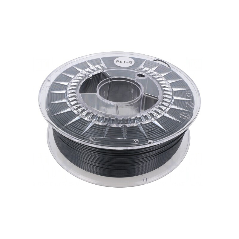 Filament PET-G 1,75mm Negru Oțel 1kg | Electronic-mag.ro | Componente Electronice