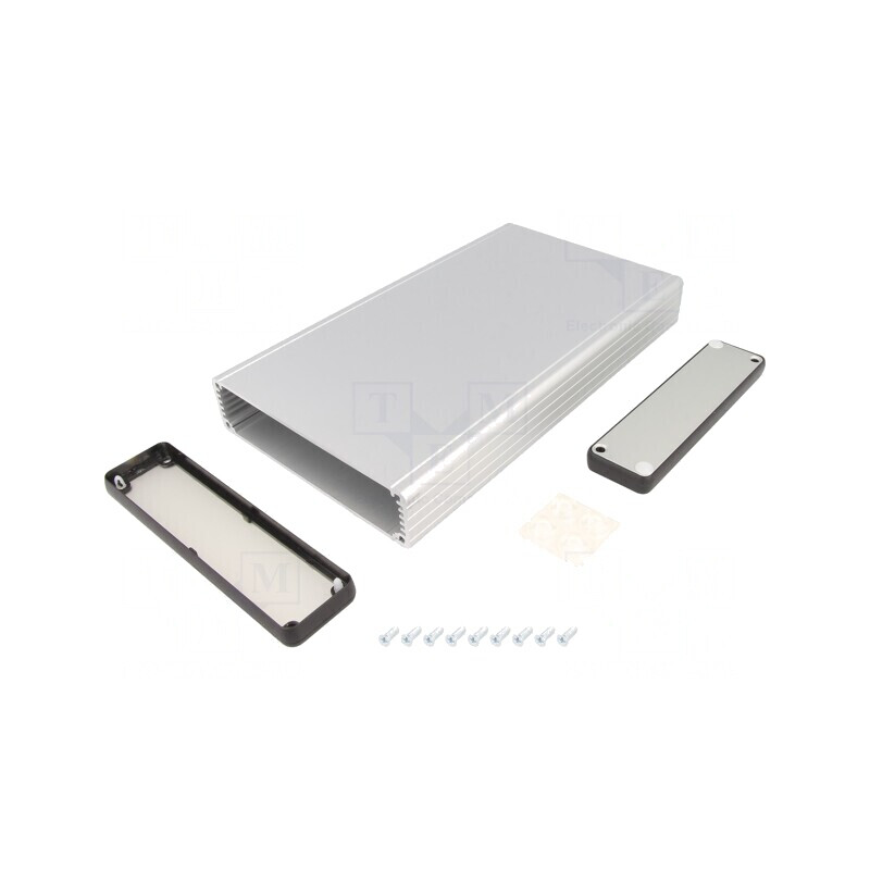 Carcasă aluminiu gri 125x220x30mm | Electronic-mag.ro | Componente Electronice