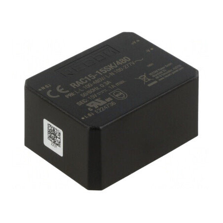 Convertor AC/DC 15W 15V 85-528VAC 120-750VDC | Electronic-mag.ro | Componente Electronice