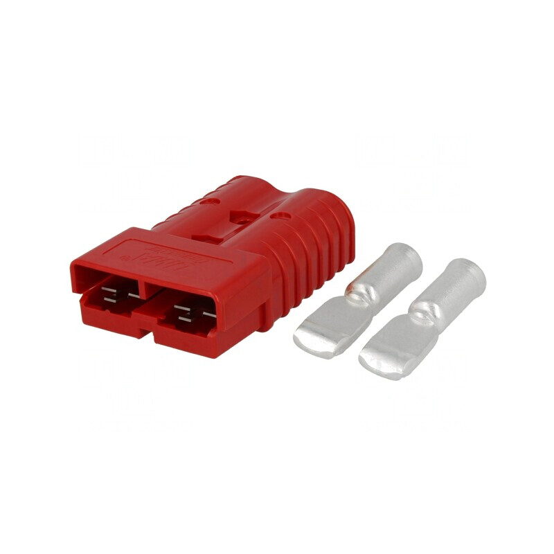 Mufă cablu-cablu hermafrodit PIN 2 crimpat roşie | Electronic-mag.ro | Componente Electronice