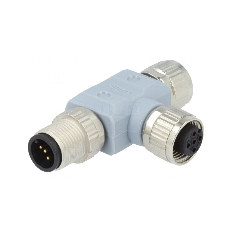 Adaptor T M12 tată, M12 mamă x2 DeviceNet/CANopen | Electronic-mag.ro | Componente Electronice Adaptor T M12 tată, M12 mamă x2 DeviceNet/CANopen | Electronic-mag.ro | Componente Electronice