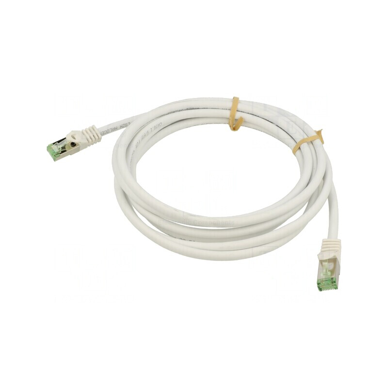 Patch Cord S/FTP Cat 8.1 Alb 15m LSZH 26AWG | Electronic-mag.ro | Componente Electronice