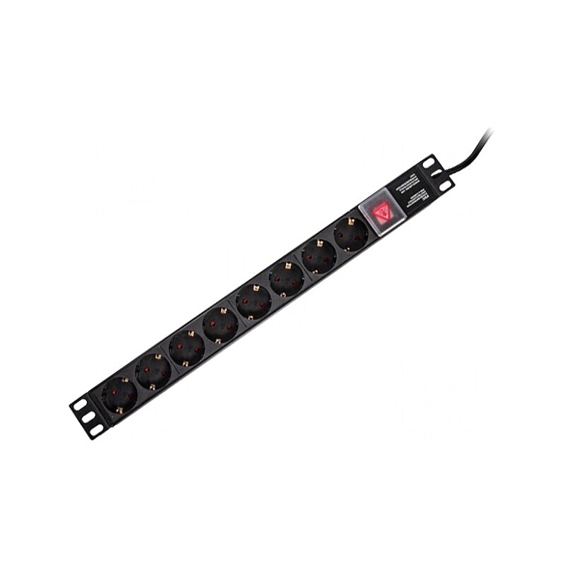 Prelungitor 8 Prize 230V 16A Negru | Electronic-mag.ro | Componente Electronice