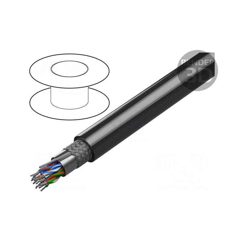 Cablu RS232 RS422 30m PVC Crom | Electronic-mag.ro | Componente Electronice