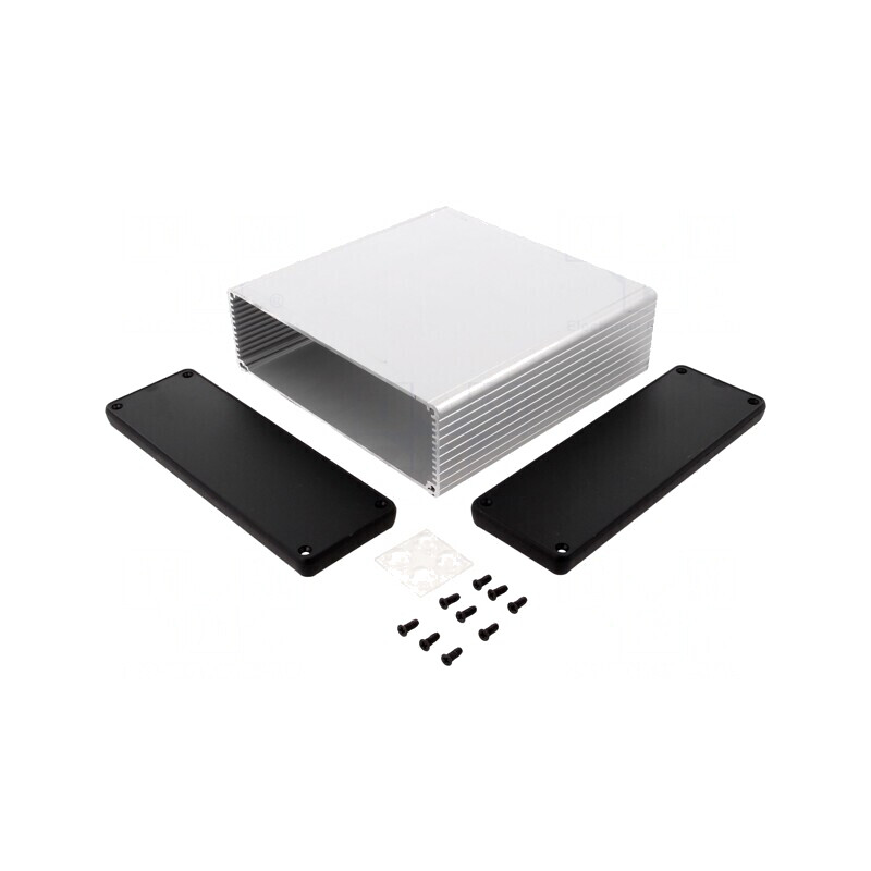 Carcasă aluminiu gri 165x160x51 mm | Electronic-mag.ro | Componente Electronice