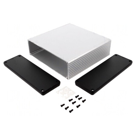 Carcasă aluminiu gri 165x160x51 mm | Electronic-mag.ro | Componente Electronice