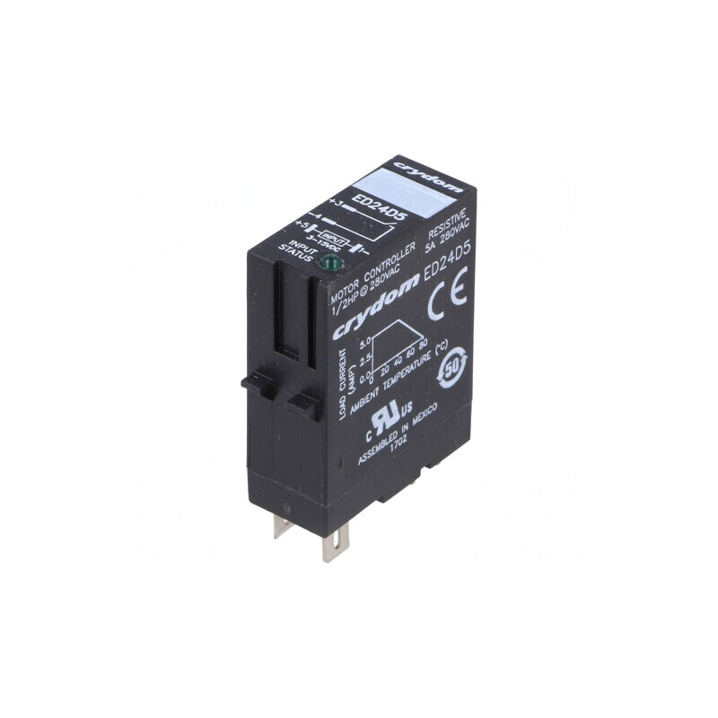 Releu Semiconductor Industrial ED24D5 3-15VDC 5A 24-280VAC | Electronic-mag.ro | Componente Electronice