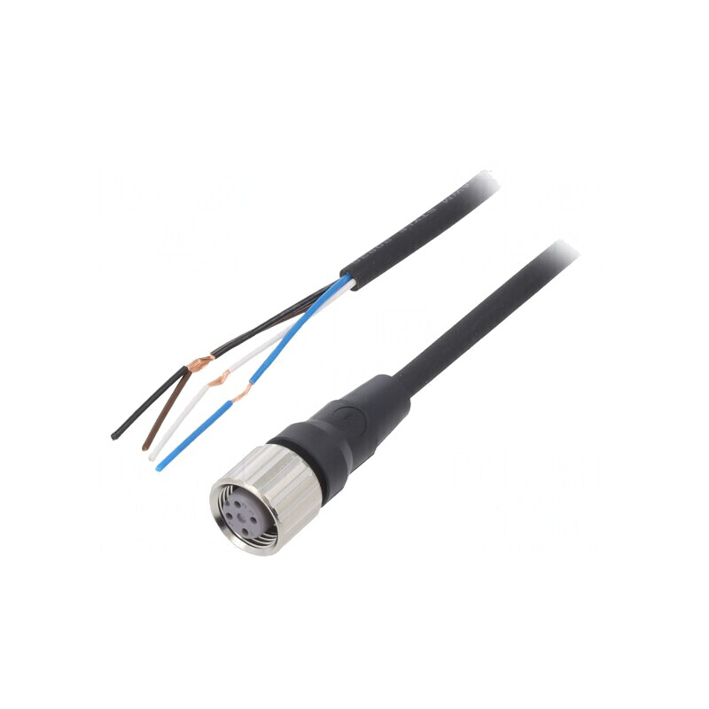 Cablu de Conectare M12 PIN 4 5m 4A -10÷80°C | Electronic-mag.ro | Componente Electronice