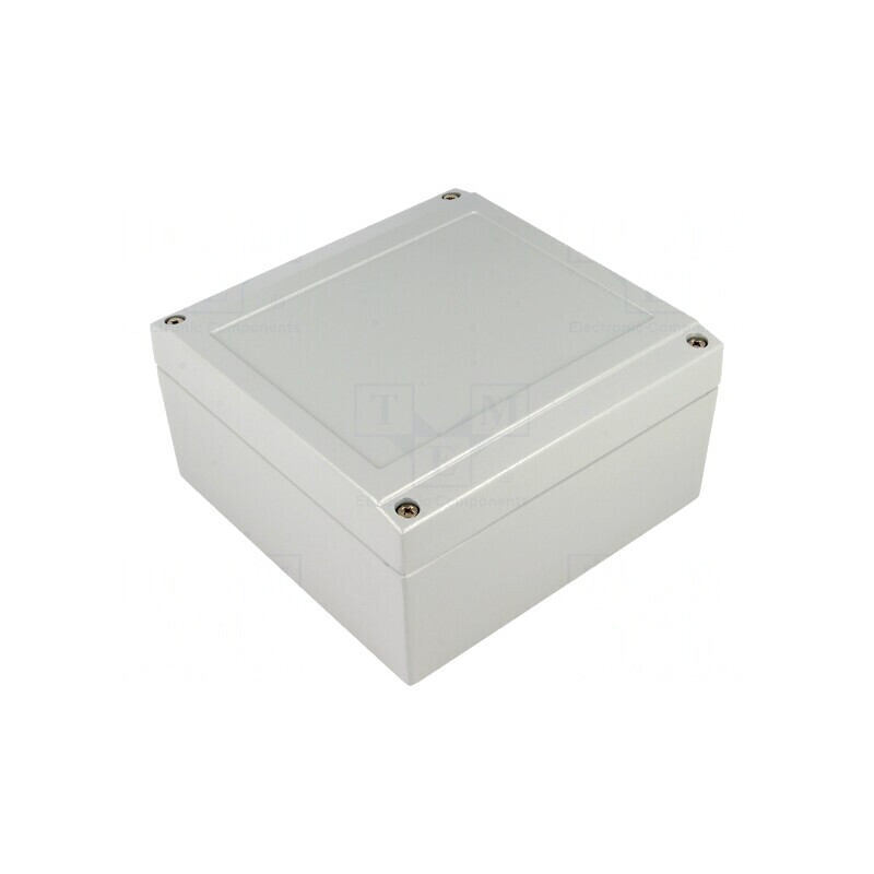 Carcasă Universală Aluminiu Gri 140x140x75mm | Electronic-mag.ro | Componente Electronice