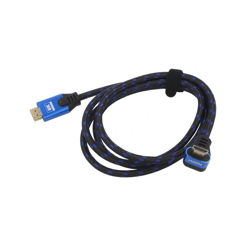 Cablu HDMI 2.1 5m Textil OFC 90° | Electronic-mag.ro | Componente Electronice