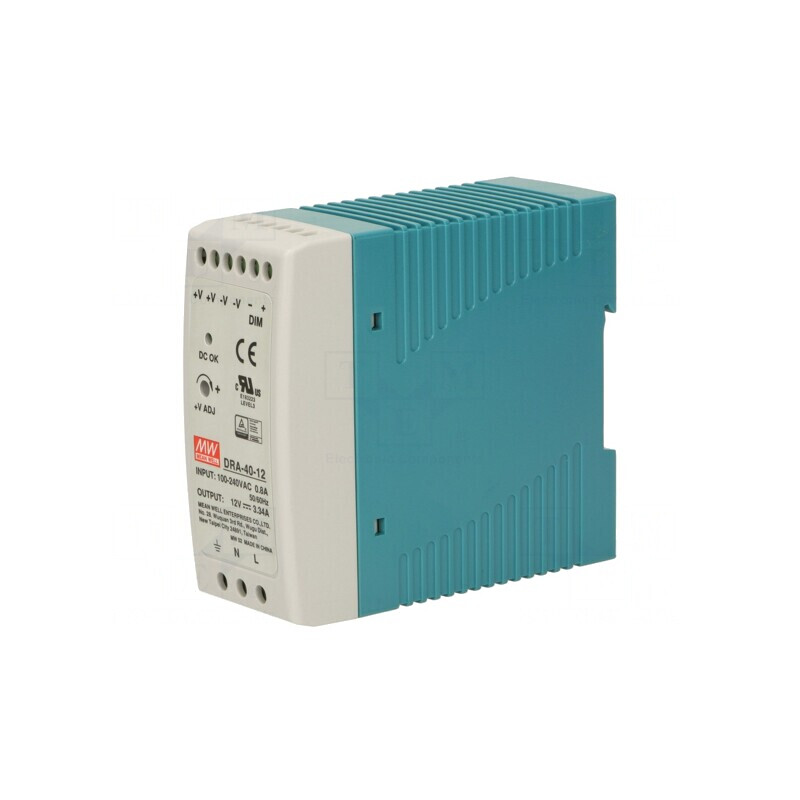 Alimentator Pulsatoriu pentru Șină DIN 40,08W 12V 3,34A | Electronic-mag.ro | Componente Electronice