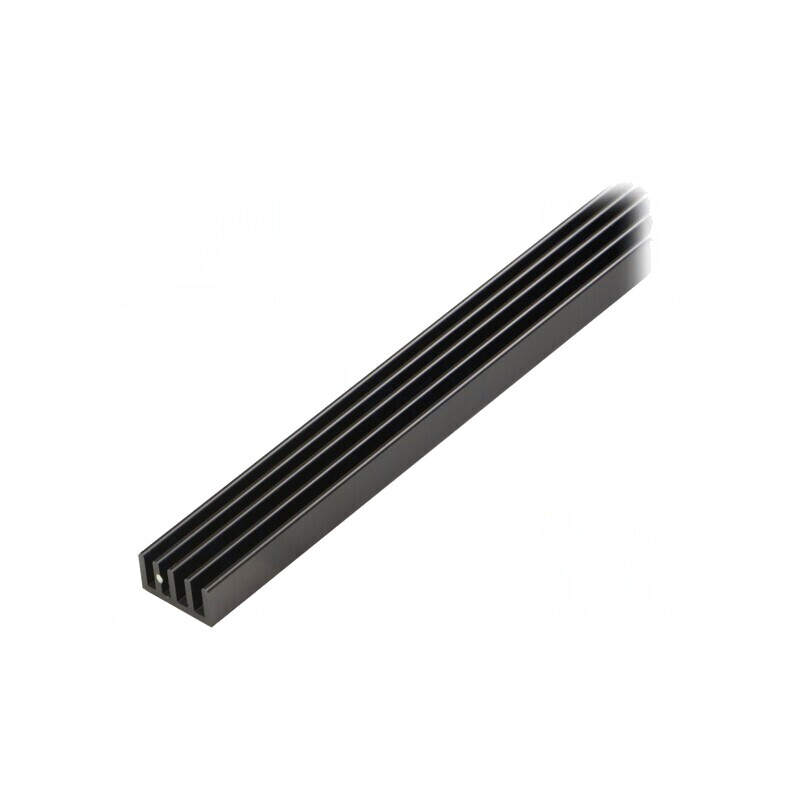 Radiator extrudat cu aripioare negru 1000mm | Electronic-mag.ro | Componente Electronice