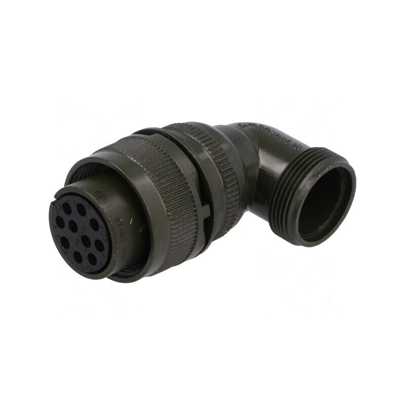 Conector circular dimensiune 18 aliaj aluminiu oliv | Electronic-mag.ro | Componente Electronice