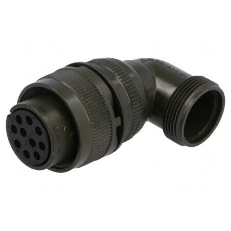 Conector circular dimensiune 18 aliaj aluminiu oliv | Electronic-mag.ro | Componente Electronice