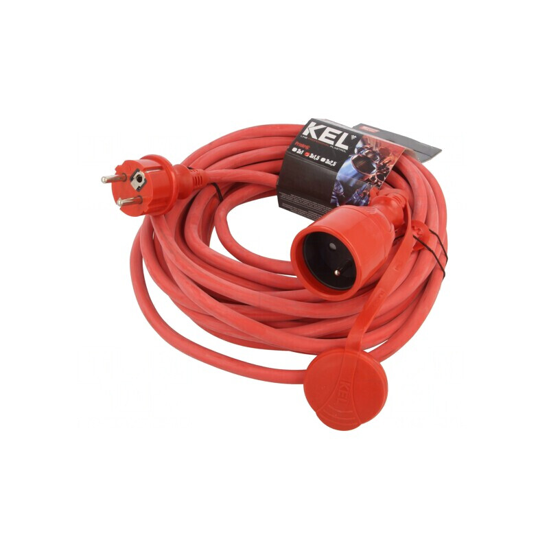 Prelungitor alimentare 10m 16A roșu | Electronic-mag.ro | Componente Electronice