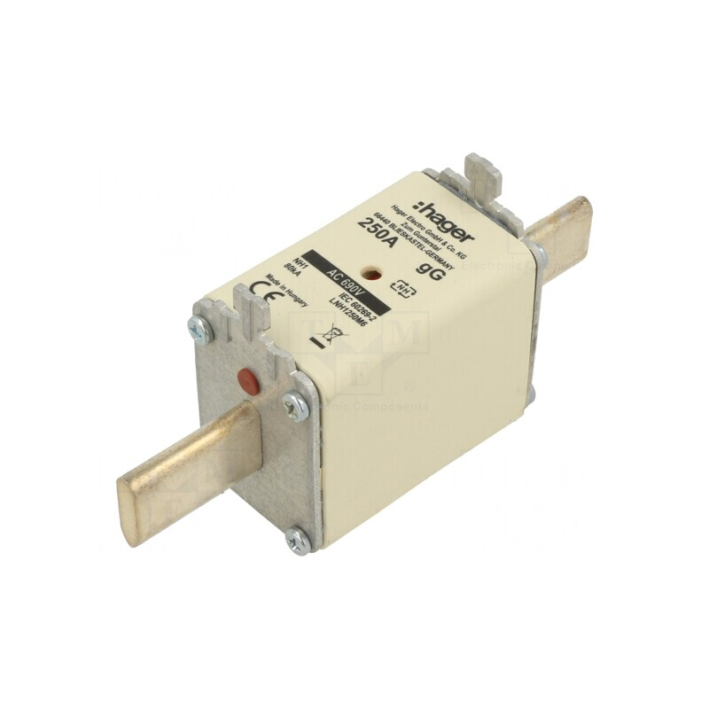 Siguranță Industrială gG 250A 690VAC NH1 | Electronic-mag.ro | Componente Electronice