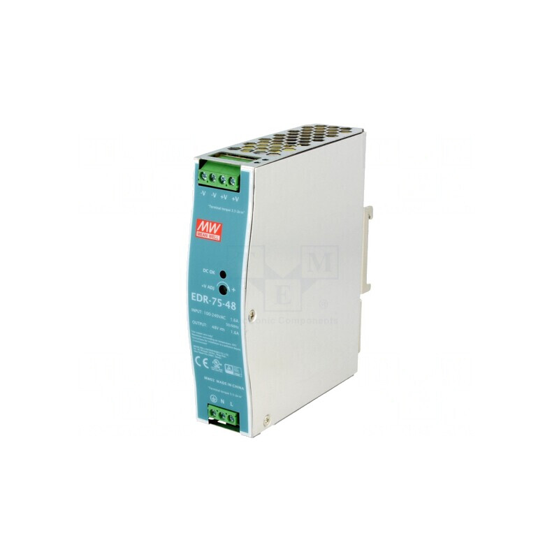 Alimentator Pulsatoriu DIN 76,8W 48V 1,6A | Electronic-mag.ro | Componente Electronice