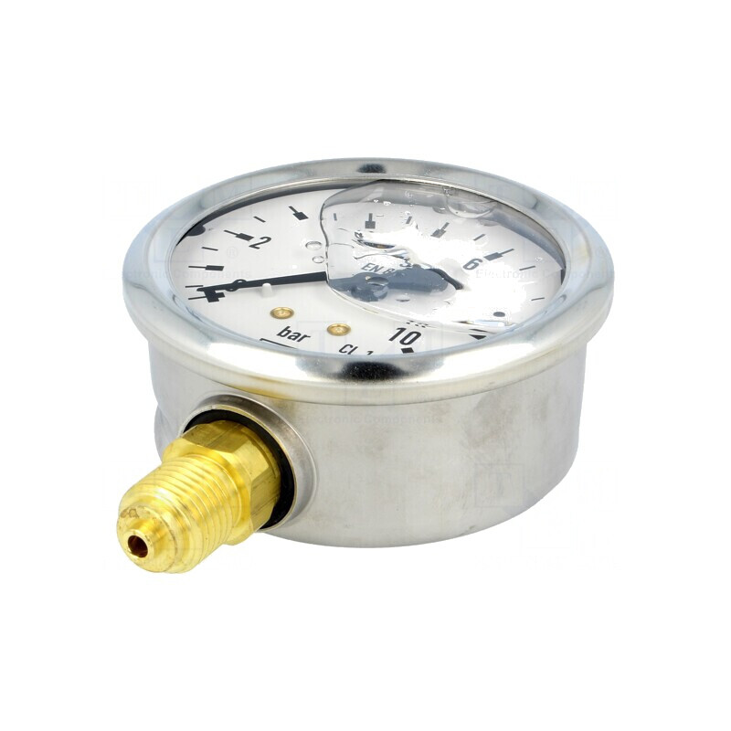 Manometru 0-10 bar Clasa 1.6 63mm Filet G 1/4 B | Electronic-mag.ro | Componente Electronice