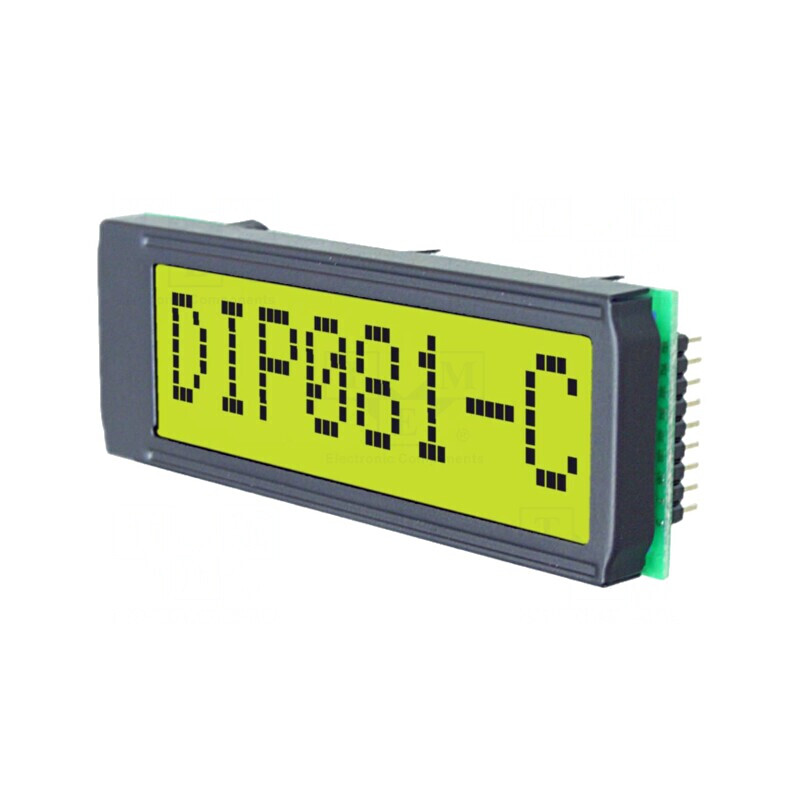 Afișaj LCD Alfanumeric 8x1 68x26.8mm LED | Electronic-mag.ro | Componente Electronice