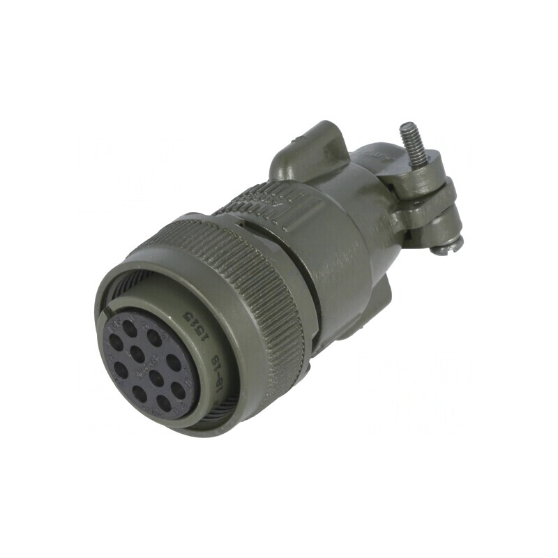 Conector circular dimensiune 18 aliaj aluminiu oliv | Electronic-mag.ro | Componente Electronice