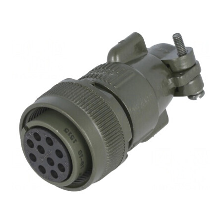 Conector circular dimensiune 18 aliaj aluminiu oliv | Electronic-mag.ro | Componente Electronice