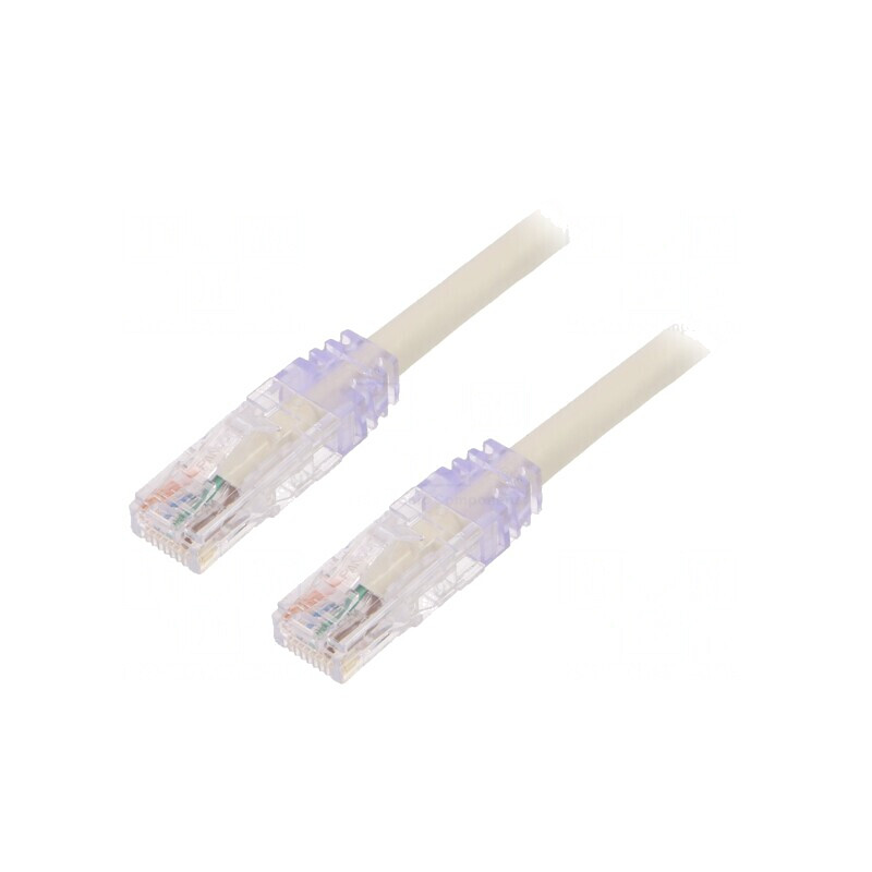 Patch Cord TX6A 10Gig U/UTP CAT6a Alb 5m | Electronic-mag.ro | Componente Electronice