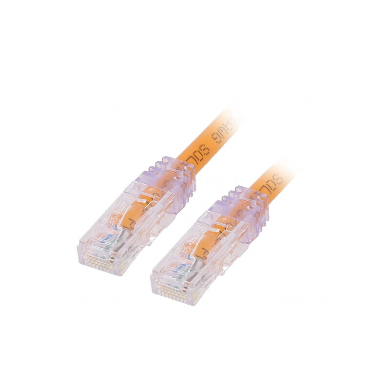 Patch cord U/UTP Cat6a 10Gig 5m Portocaliu | Electronic-mag.ro | Componente Electronice
