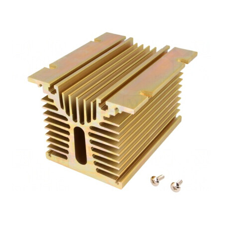 Radiator Aluminiu Extrudat Auriu 120x100x81mm | Electronic-mag.ro | Componente Electronice
