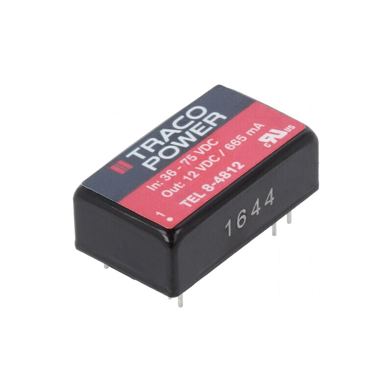 Convertor DC/DC 8W 36-75V la 12V 665mA DIP16 | Electronic-mag.ro | Componente Electronice