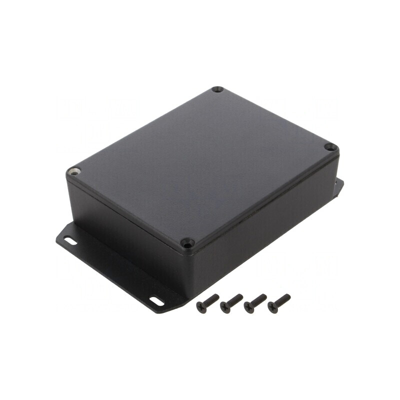 Carcasă Universală cu Lame de Fixare 94x119x34mm Neagră | Electronic-mag.ro | Componente Electronice