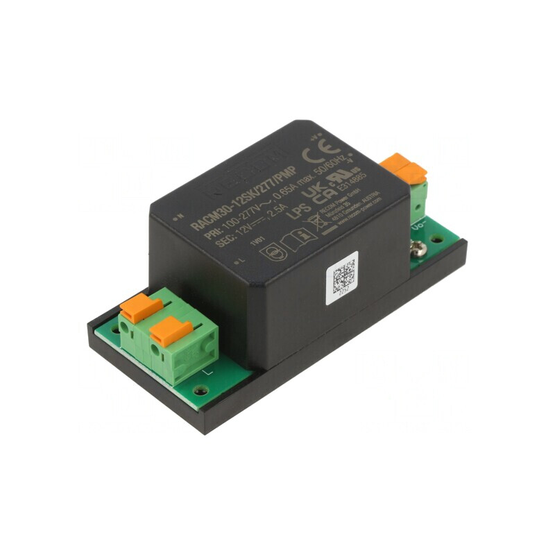 Alimentator Pulsatoriu 30W 12V 2500mA pentru Încastrare | Electronic-mag.ro | Componente Electronice