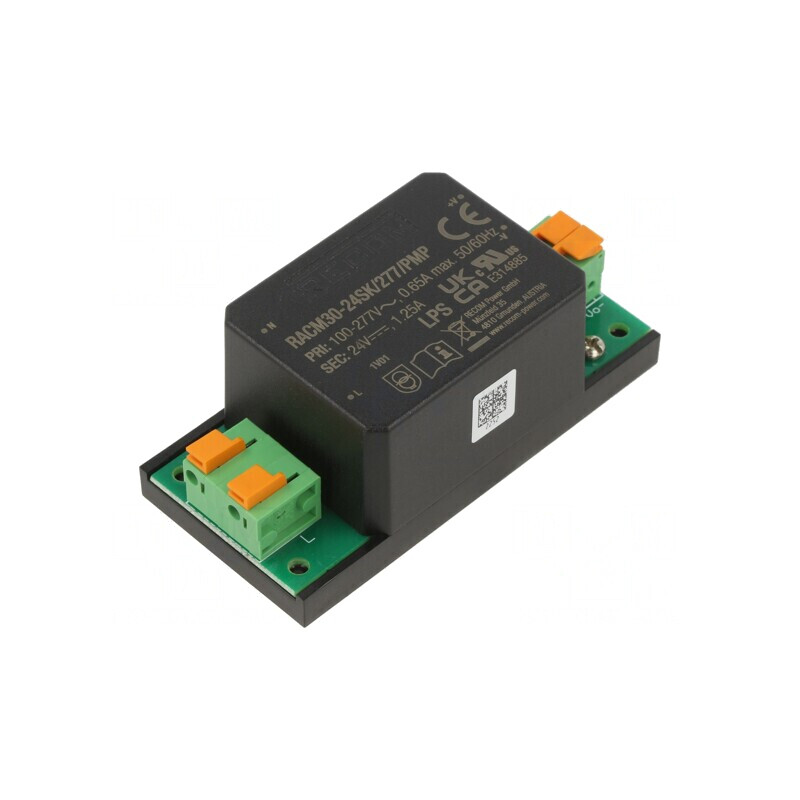 Alimentator Încastrabil 30W 24VDC 1250mA | Electronic-mag.ro | Componente Electronice
