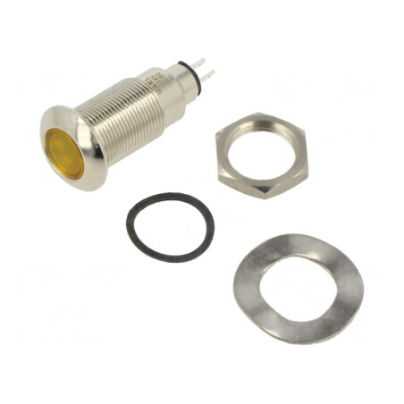 Lampă de control LED galbenă 12-28V Ø12,7mm | Electronic-mag.ro | Componente Electronice
