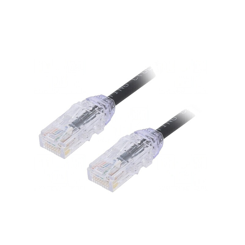 Patch Cord Cat6a U/UTP Negru 5m 28AWG LSZH | Electronic-mag.ro | Componente Electronice