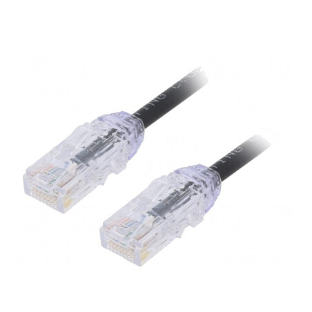Patch Cord Cat6a U/UTP Negru 5m 28AWG LSZH | Electronic-mag.ro | Componente Electronice