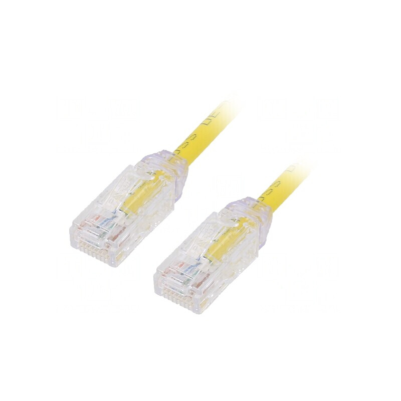 Patch cord UTP Cat6a LSZH Galben 5m 28AWG | Electronic-mag.ro | Componente Electronice