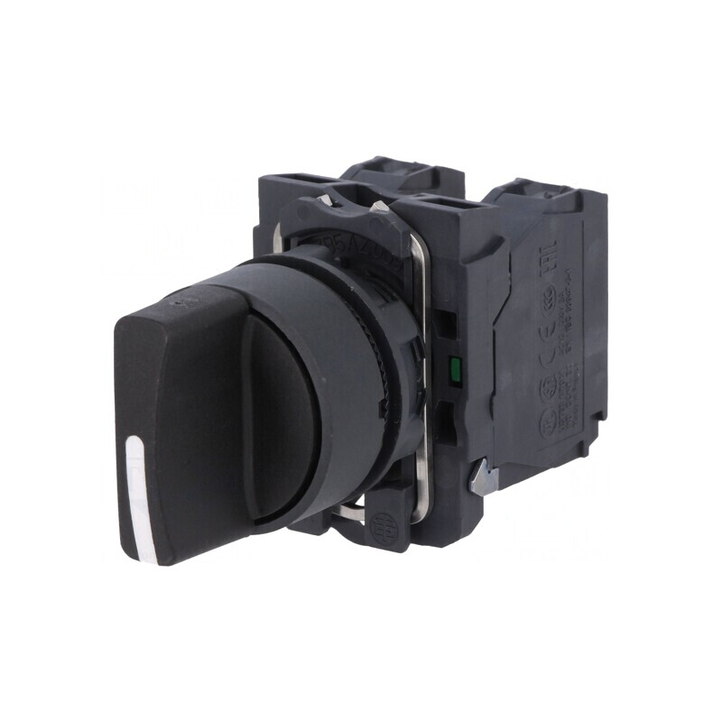 Comutator Rotativ 22mm 3 NO Negru | Electronic-mag.ro | Componente Electronice