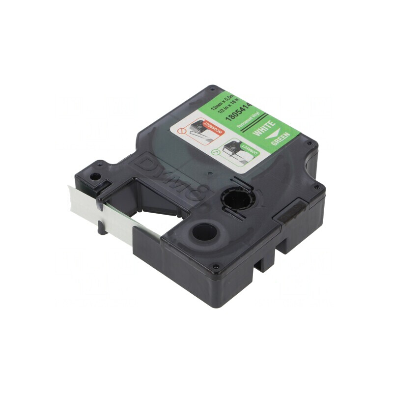 Bandă Verde 12mm x 5,5m - Text Alb | Electronic-mag.ro | Componente Electronice