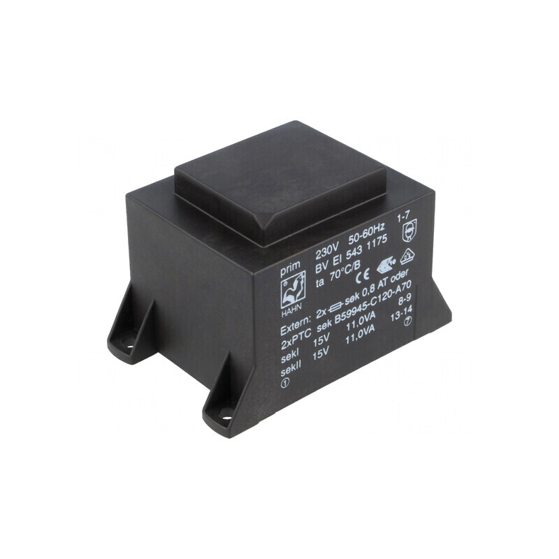 Transformator încapsulat 22VA 230V 15V PCB | Electronic-mag.ro | Componente Electronice