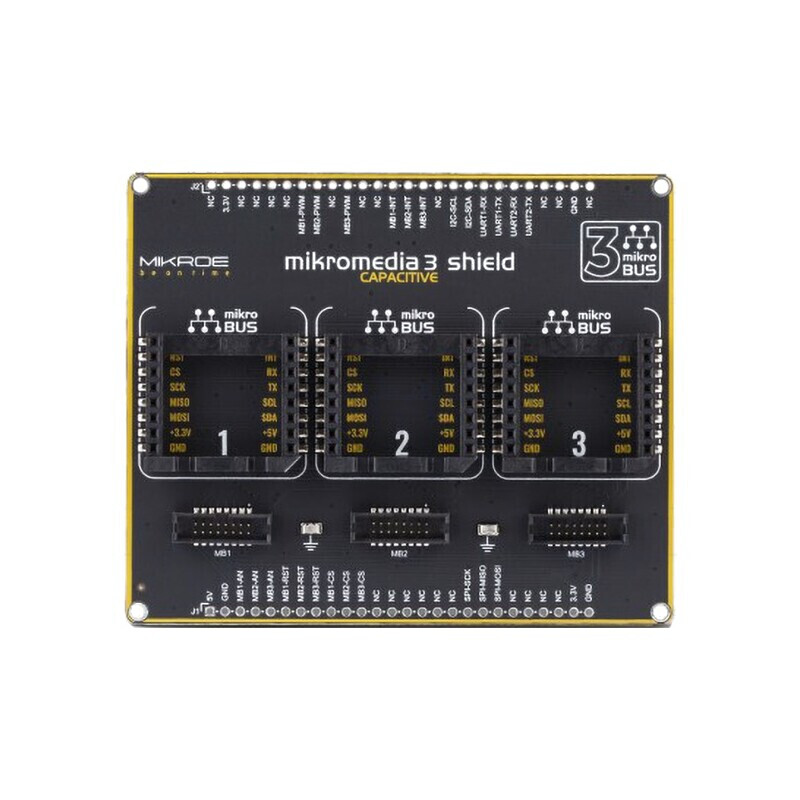 "Expander mikroBUS Shuttle x3 cu MIKROMEDIA 3 CAPACITIVE SHIELD" | Electronic-mag.ro | Componente Electronice