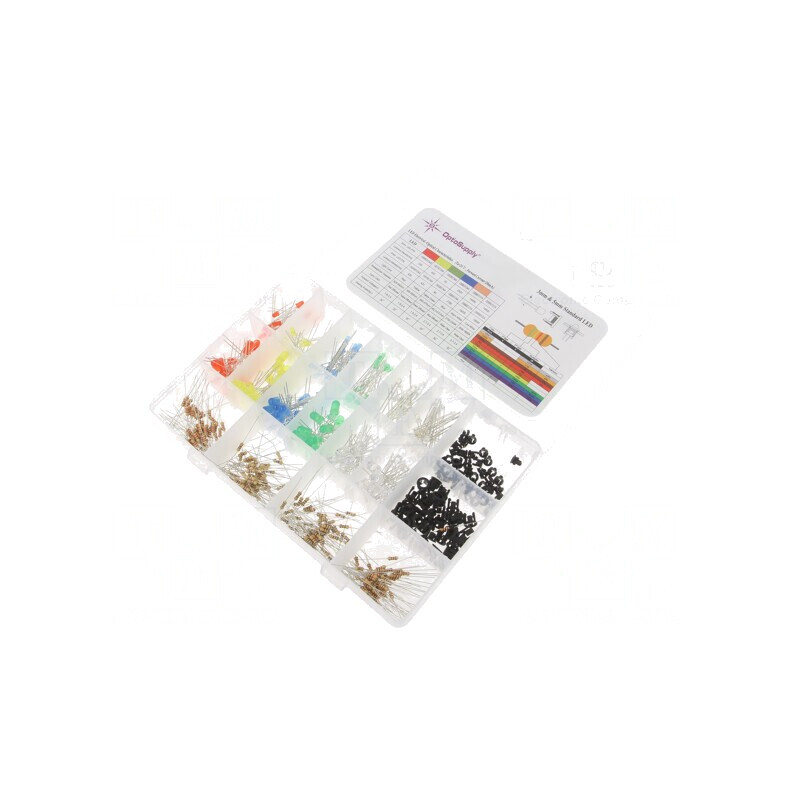 Set LED-uri THT 3mm și 5mm 560 bucăți | Electronic-mag.ro | Componente Electronice